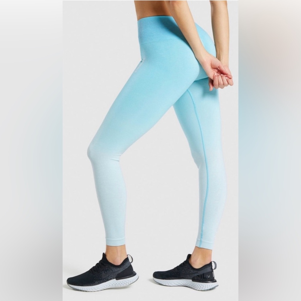 Gymshark Adapt Ombre Seemless Leggings In Light Blue Size S